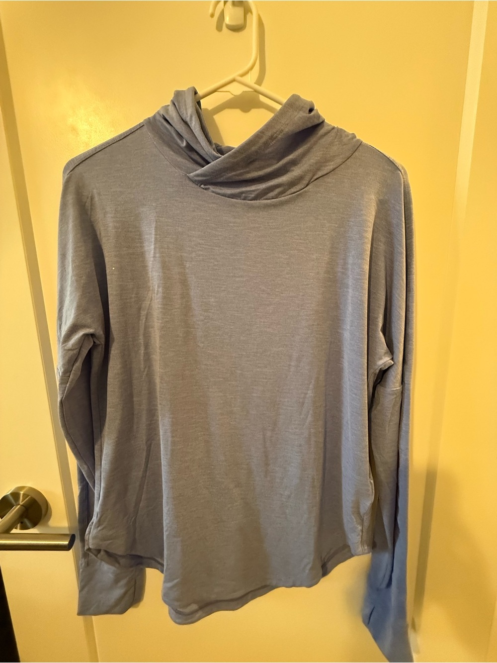 REI Light Blue Cowl Neck Long-Sleeve Pullover